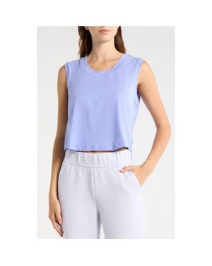 Mpg Pima Cotton Crop Tank - Blue