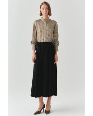 Exquise Sheer Viscose Maxi Skirt - White