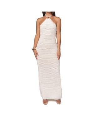 JLUXLABEL Overseas Halter Maxi Dress - White