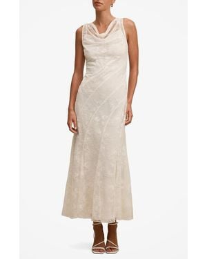 EVER NEW Jenna Paneled Lace Midi Dress - Natural