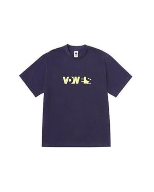 vowels Overall Tee - Blue