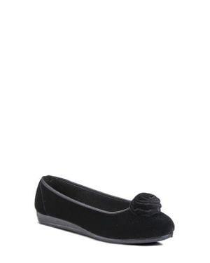 Flexus by Spring Step Roseloud Velvet Slipper - Black
