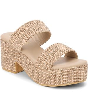 Matisse Ocean Ave Espadrille Platform Slide Sandal - Metallic