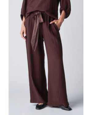 ocean + main Gauze Palazzo Pant - Red