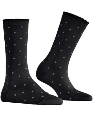 FALKE Spike Polka Dot Crew Socks - Black