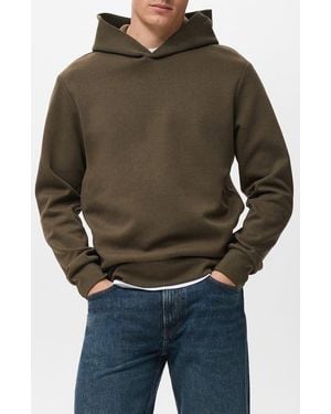 Mango Regular Fit Fleece Hoodie - Brown