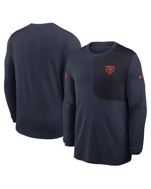 Nike Chicago Bears Sideline Coach Uv Performance Long Sleeve T-Shirt - Blue