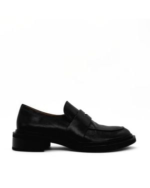 Amie Rafa Drew Chunky Leather Loafer - Black