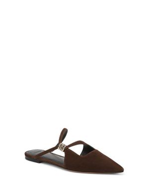 Vince Gilia Strappy Pointed Toe Flat Mule - Brown