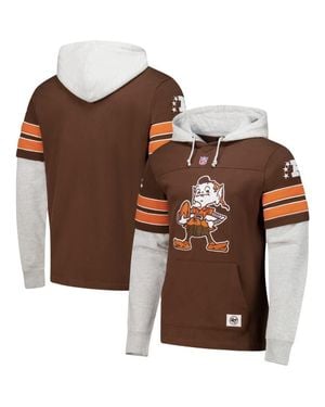 '47 Cleveland Browns Throwback Double Header Blitz Cornerback Pullover Hoodie