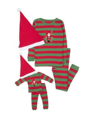 Leveret Girls 2-Pc. Cotton Pajamas With Matching Doll Accessory - Red
