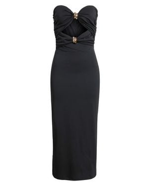 Torn By Ronny Kobo Sandrine Hardware Cutout Detail Strapless Dress - Black