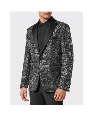Philipp Plein Blazer Lord Fit Skull - Black