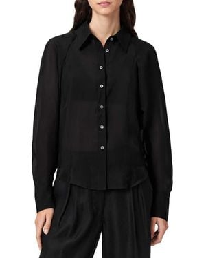 AllSaints Cory Long Sleeve Shirt - Black