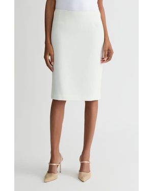 Kasper Classic Below Knee Length Skirt - White