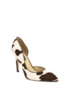 Nine West Folowe Genuine Calf Hair D'Orsay Pump - Metallic