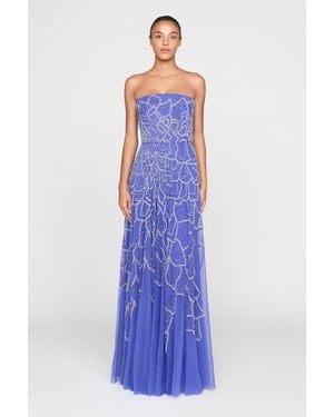 THEIA Ramona Ombre Beaded Gown - Blue