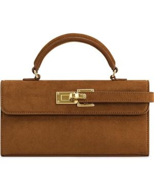 JW PEI Keyla Faux Suede Top Handle Bag - Brown