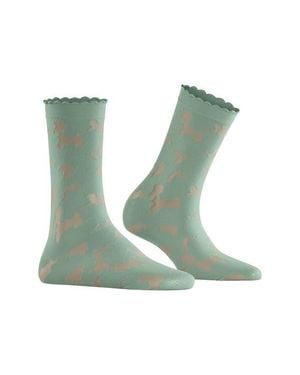 FALKE Hydrangea 20 Denier Dress Socks - Green