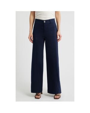 Wit & Wisdom Skyrise Patch Pocket Wide Leg Pants - Blue