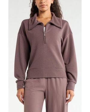 Zella Ottoman Half Zip Pullover - Purple