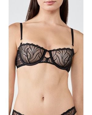 Etam Envolee N°9 Embroidered Underwire Bra - Black