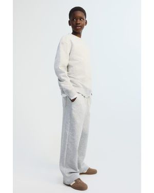 H&M Wide-Leg Brushed-Inside Sweatpants - Multicolor
