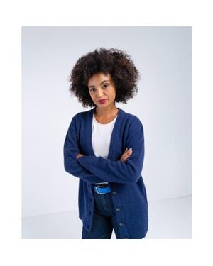 Kettlewell Boyfriend V-Neck Cardigan - Blue