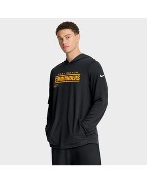 Nike Washington Commanders Sideline Pure Fury Performance Long Sleeve Hoodie T-Shirt - Black
