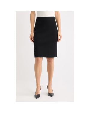 Anne Klein Rib Pencil Skirt - Black