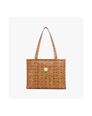 MCM Large Aren School Bag Tote - White