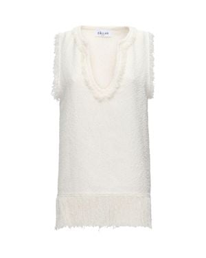 Callas Milano Comporta Fringe Top - White