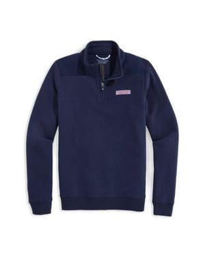 Vineyard Vines Kids' Shep Half Zip Pullover - Blue