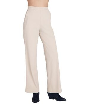 Bella Dahl Catalina Pull-On Flat Front Wide Leg Pants - Natural