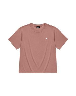 Alix Lil Heart Relaxed Midweight Jersey Tee - Pink