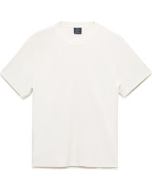 Mango Regular Fit Medium Weight Cotton T-Shirt - White