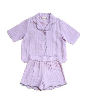 TBCo Cotton Gauze Short Pajamas - Purple