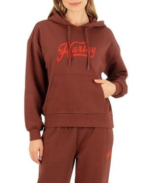 Hurley Vintage Penant Graphic Hoodie - Red