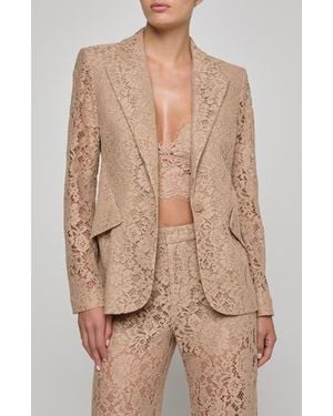 L'Agence Chamberlain Lace Blazer - Natural