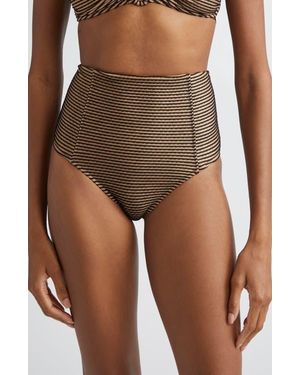 Ulla Johnson Zahara High Waist Bikini Bottoms - Brown