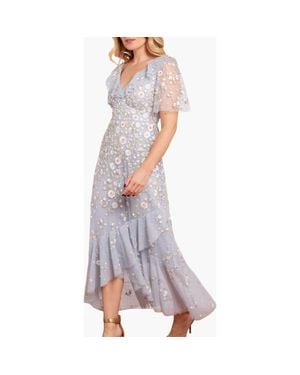Needle & Thread Ethereal Blooms Frill Ankle Gown - Purple