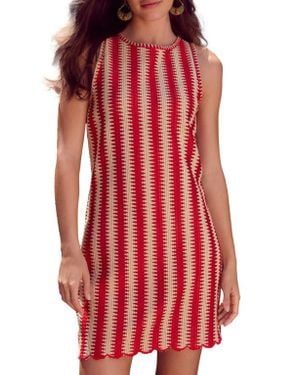 Next Open Stitch Sleeveless Minidress - Red