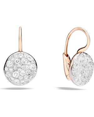 Pomellato Sabbia Diamond Disc Drop Earrings - Metallic