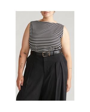 UNIVERSAL STANDARD Noyack Breton Stripe Tank - Black