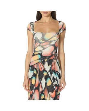 AFRM Square Neck Cap Sleeve Top - Green