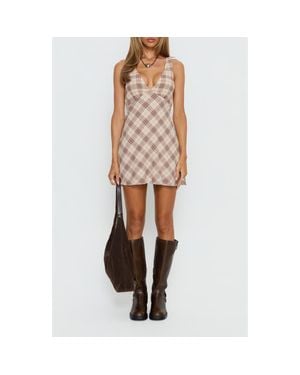 Princess Polly Nellie Plaid Sleeveless Cotton Minidress - Multicolor