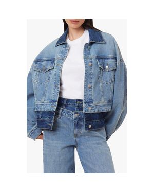 Habitual Double Denim Trucker Jacket - Blue