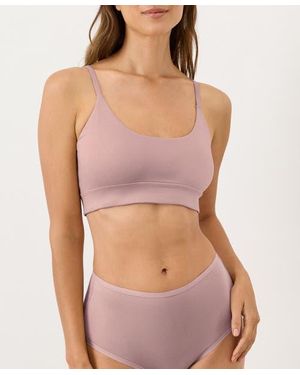 Pact Everyday Strappy Scoop Bralette Made With Organic Cotton - Purple