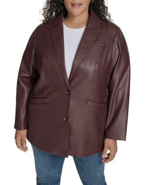 Levi's Faux Leather Blazer - Brown