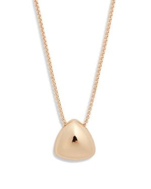 Open Edit Puffy Triangle Pendant Necklace - White